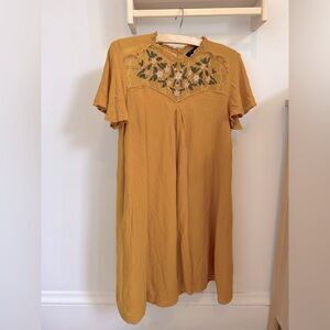 Blue Rain Dress W/Lace Detail